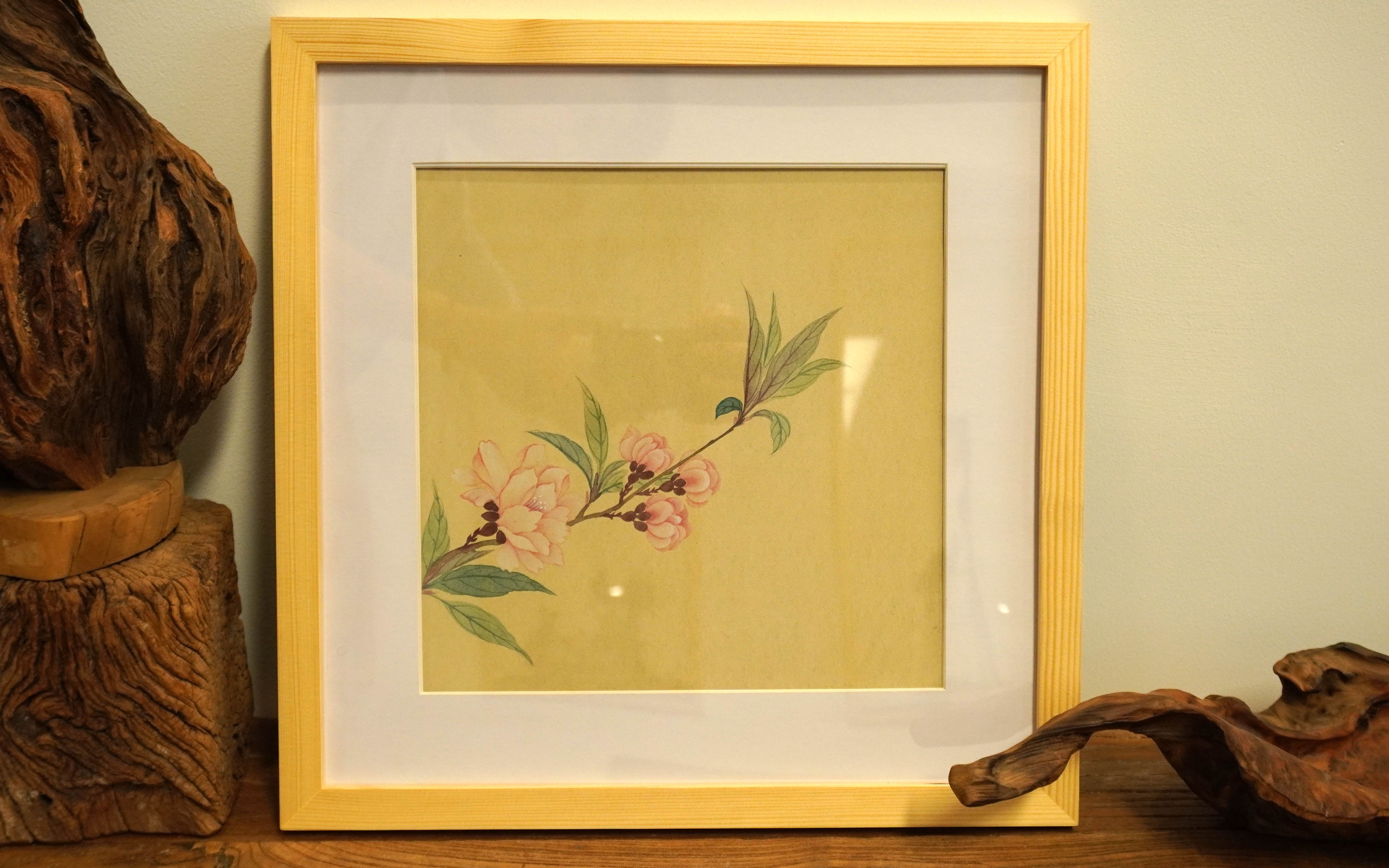 06恽寿平没骨画百合图临摹教学_简单装裱的方法 .【枯竹阁】