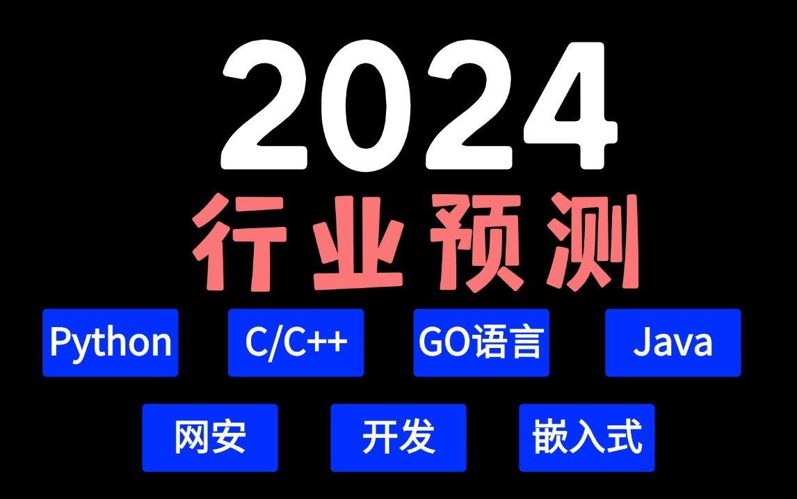 一个视频讲透2024年IT行业语言及开发岗位的兴衰!所以语言/开发岗位均可看【职业规划2024程序员未来发展】哔哩哔哩bilibili