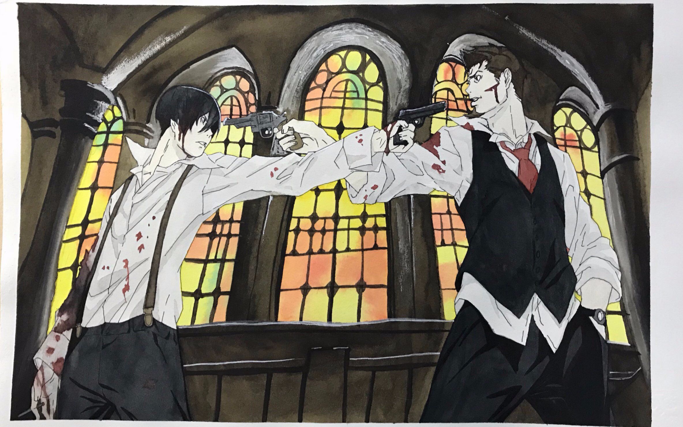 水彩91days绘画过程