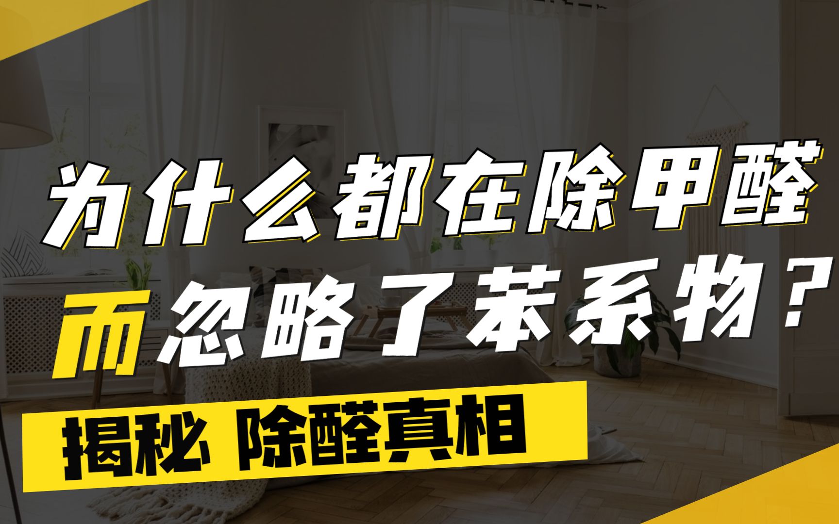 为什么人们都在除甲醛,而忽略了苯系物?哔哩哔哩bilibili