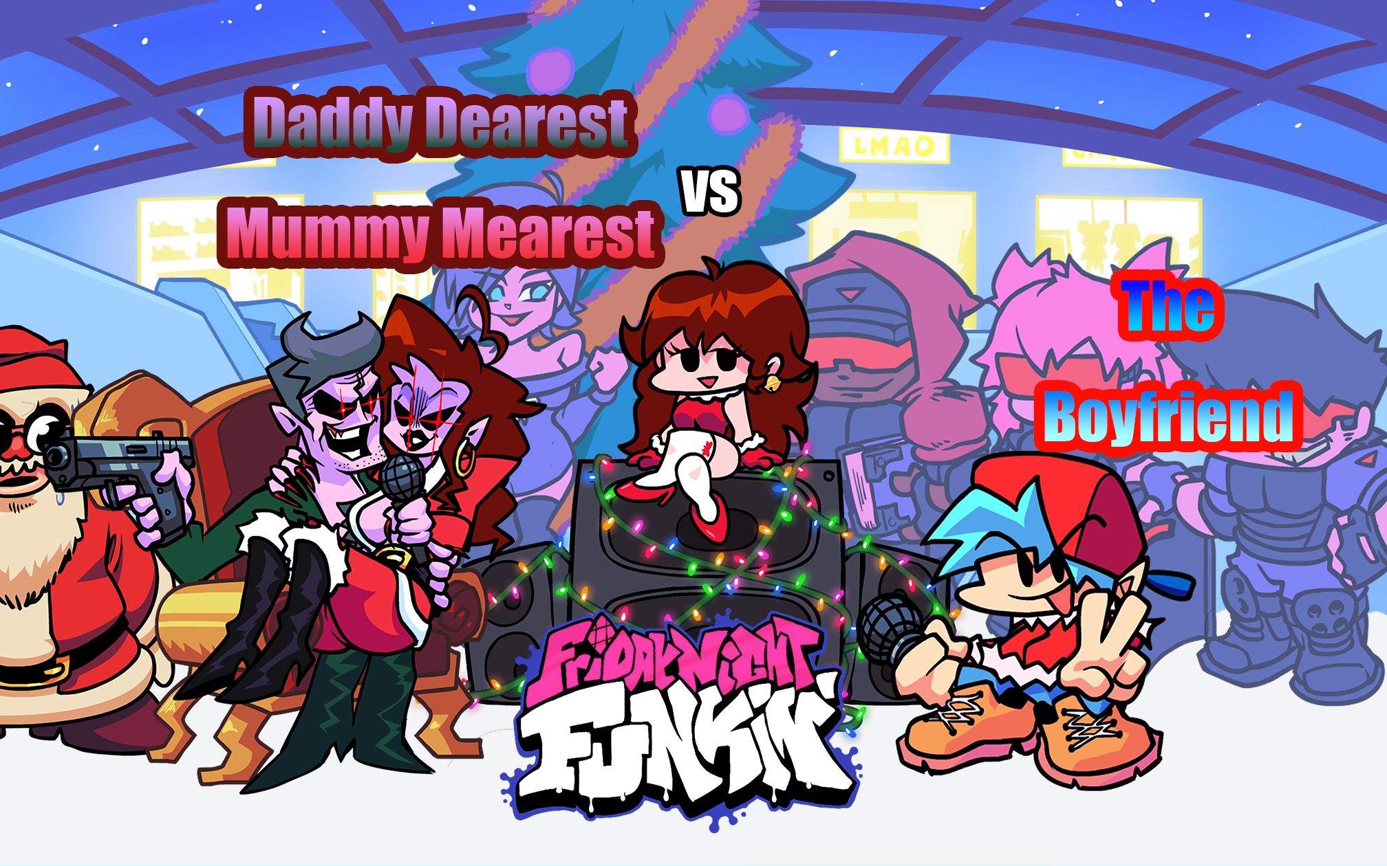 【friday night funkin】week5 (red snow) 男友vs岳父岳母&柠檬精