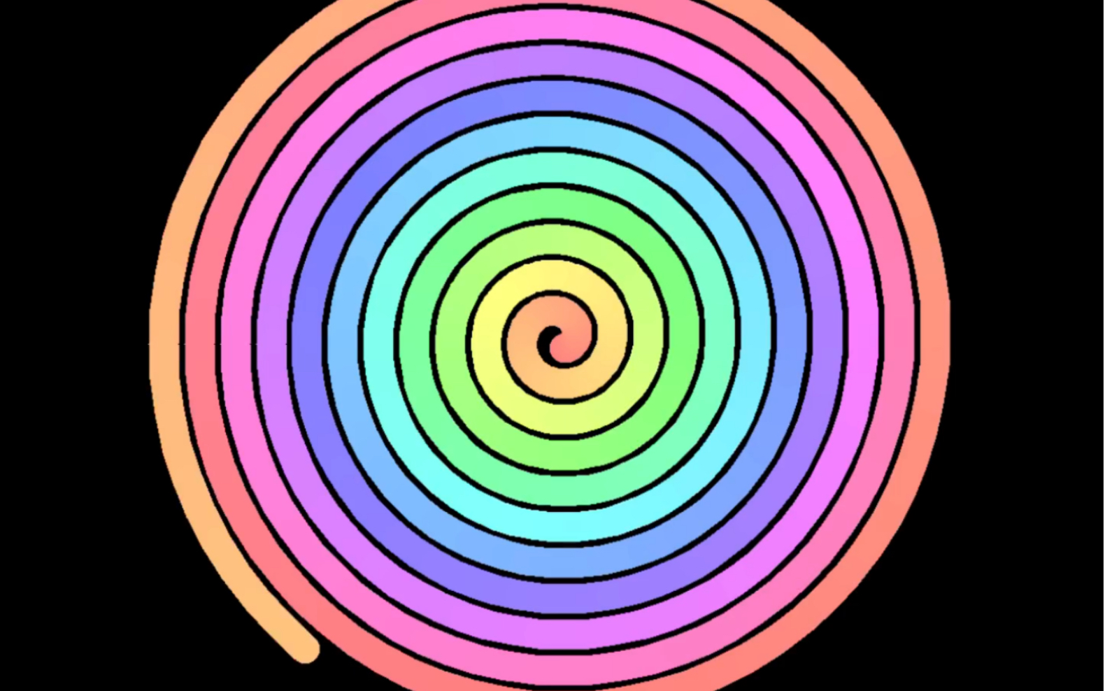 python学员作品分享了不起了不起小学生创作的彩虹圈圈
