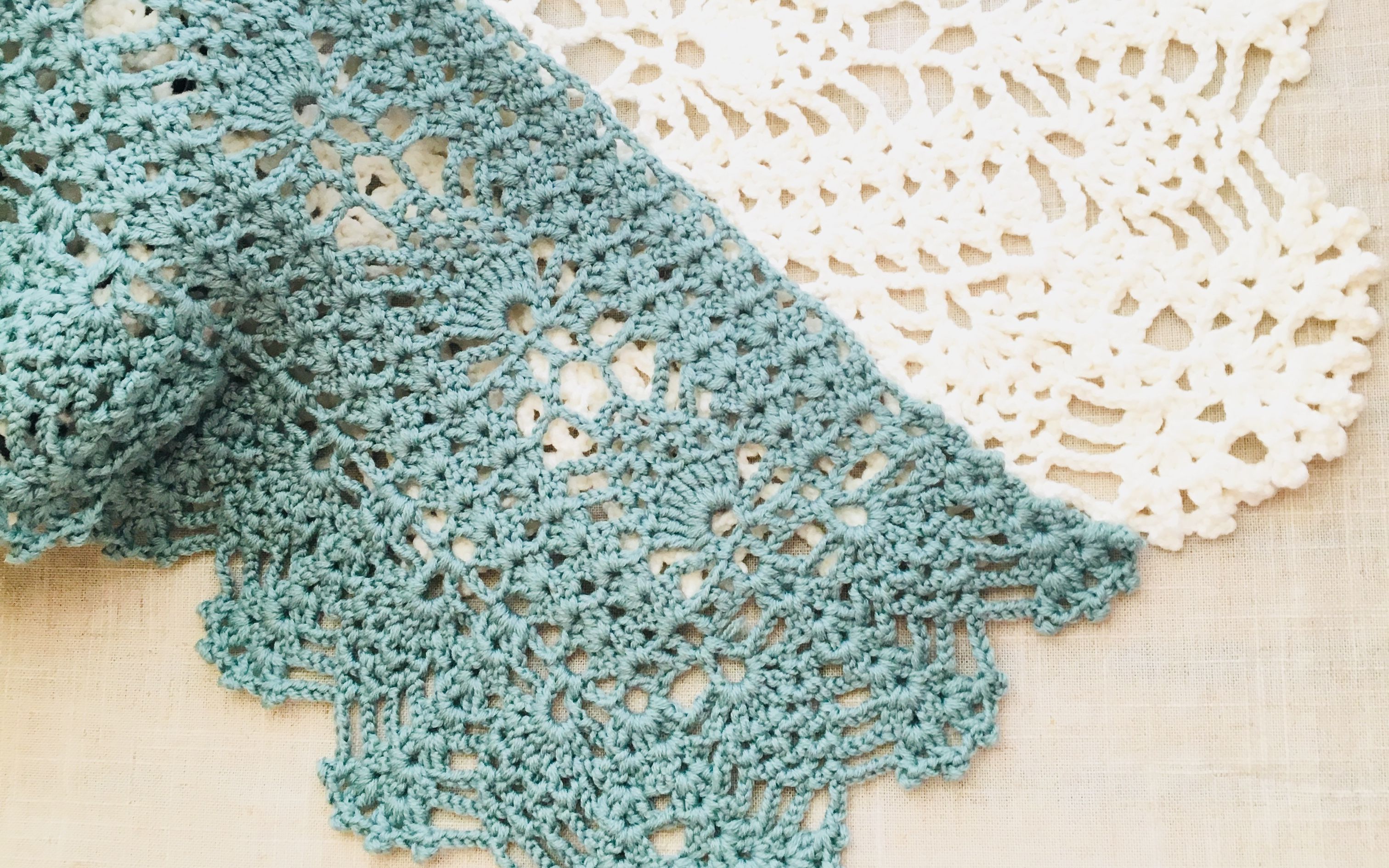 菠萝花披肩围巾钩编教程工喜手工实验室