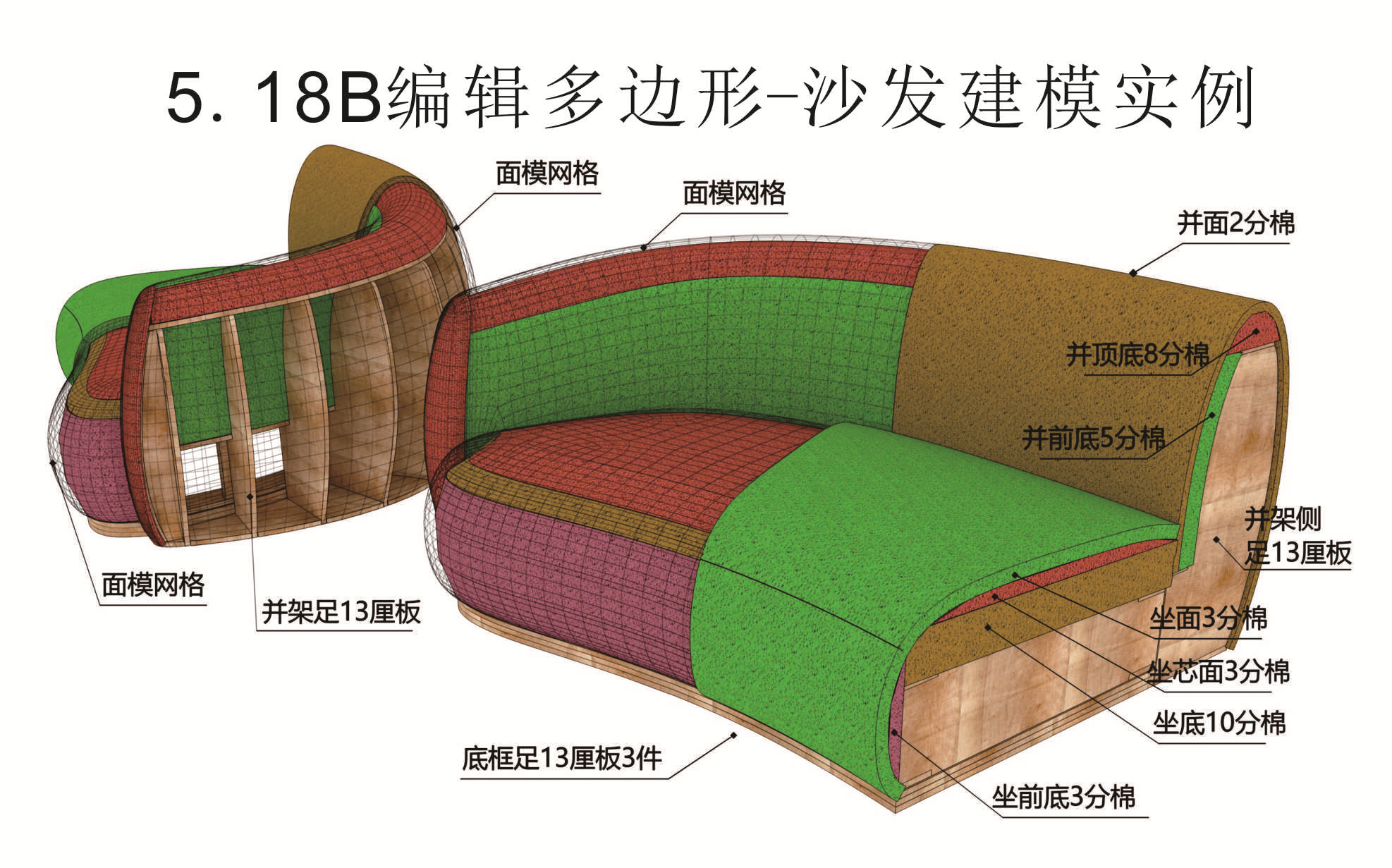 5.18B沙发3D打样沙发建模实例哔哩哔哩bilibili