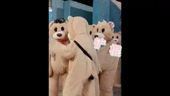 震惊！朱苏穿上小熊服都忍不住贴贴了！