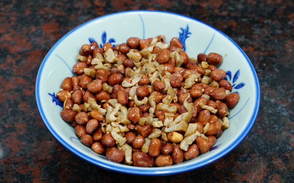 菜脯炒豆仁,香脆美味的潮汕下饭菜,早餐配白粥,我能吃3碗哔哩哔哩bilibili