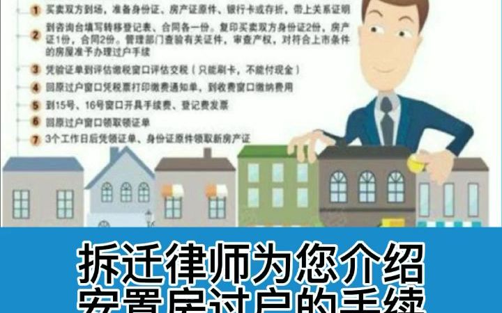 拆迁律师为您介绍安置房过户的手续哔哩哔哩bilibili