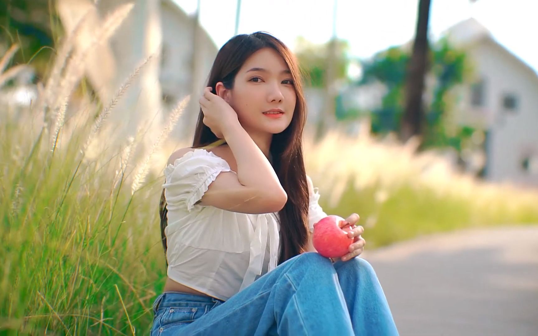 电影感视频好看模特户外人像