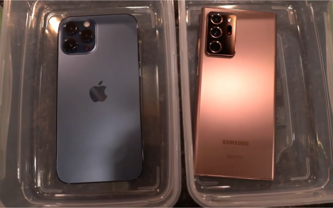 iphone12promax和三星note20ultra能否扛住冰冻测试