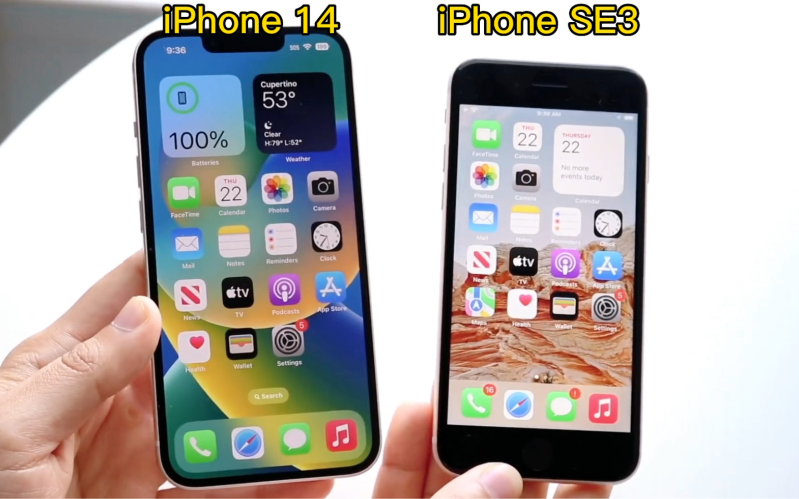 [图]iPhone 14对比SE3，发布时间就相差几个月，两款手机有什么区别