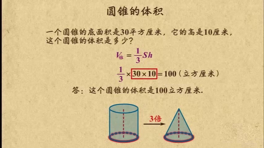 【立体几何】圆锥的体积哔哩哔哩bilibili