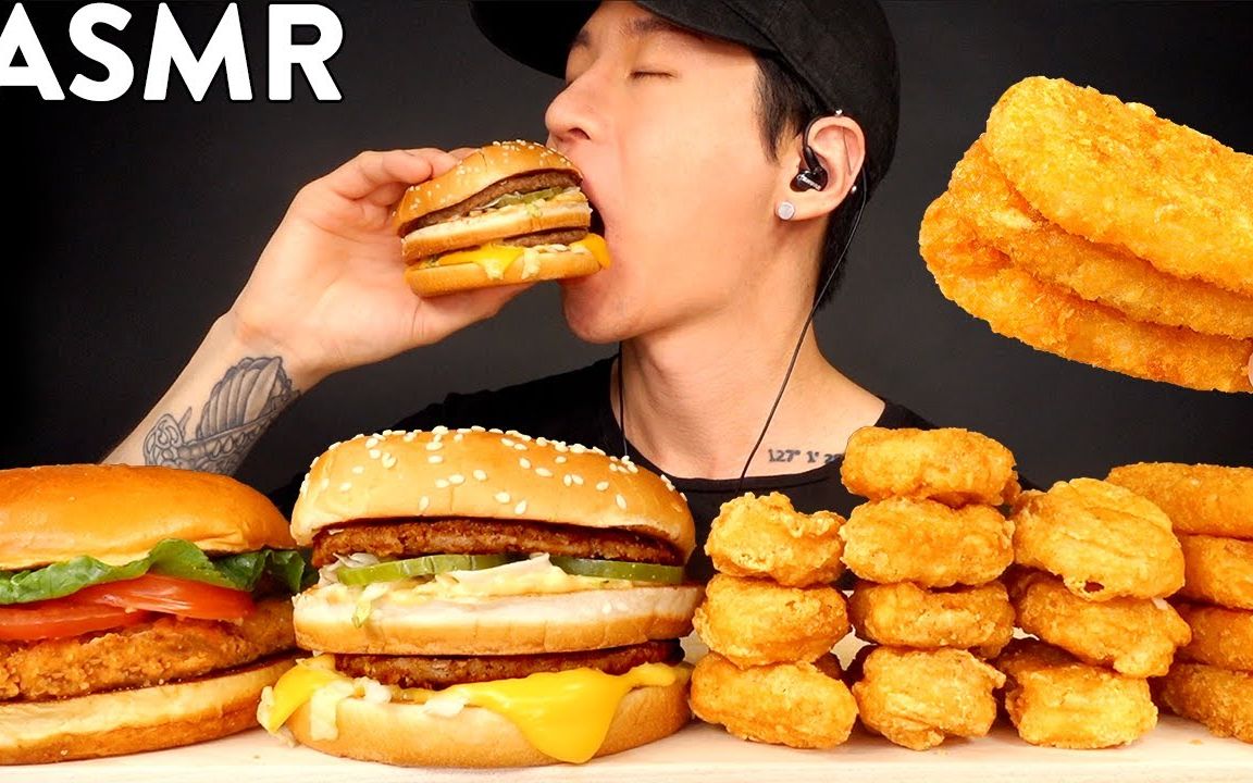 asmr-zachchoi】小哥大胃口~吃麦当劳最受欢迎的食物(巨无霸,炸鸡汉堡