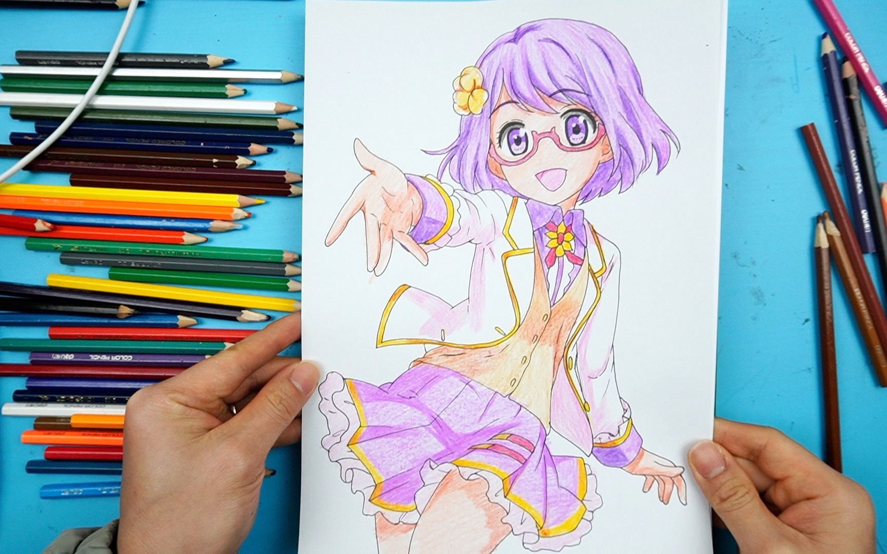 临摹偶像活动stars,七仓小春彩铅画