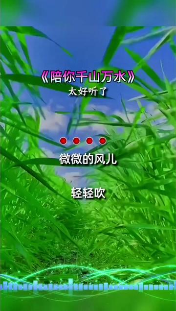 一首好听的歌分享给大家 #陪你千山万水 #音乐分享