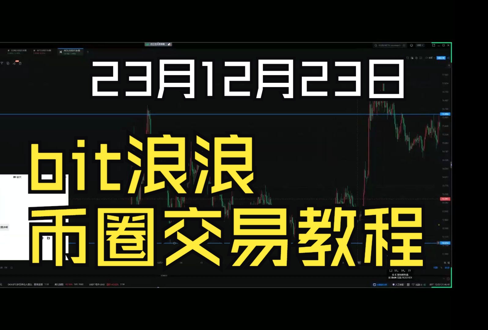 Bit浪浪币圈交易教程23年12月23日小群直播回放哔哩哔哩bilibili