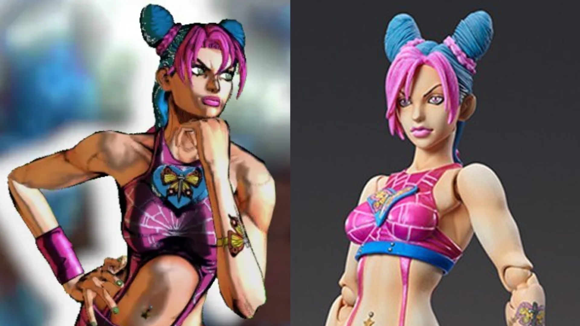 『jojo 群星之战r』超像可动手办配色的徐伦mod