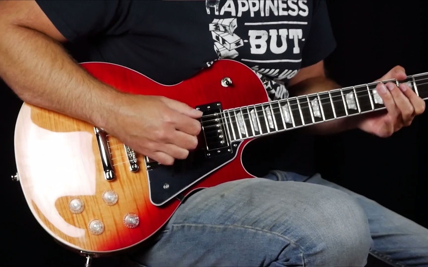 epiphone lespaul modernfigured 岩浆橙色 初学演出舞台电吉他音色