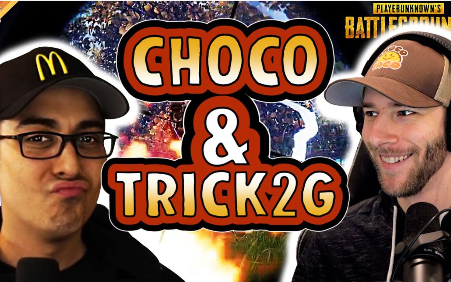 【chocotaco】甜饼拿上两个最强空投枪,双人四排17杀!mg3 awm