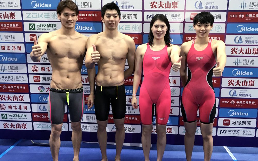 2020游泳冠军赛4X100米男女混合接力3.38.41破世界纪录哔哩哔哩bilibili