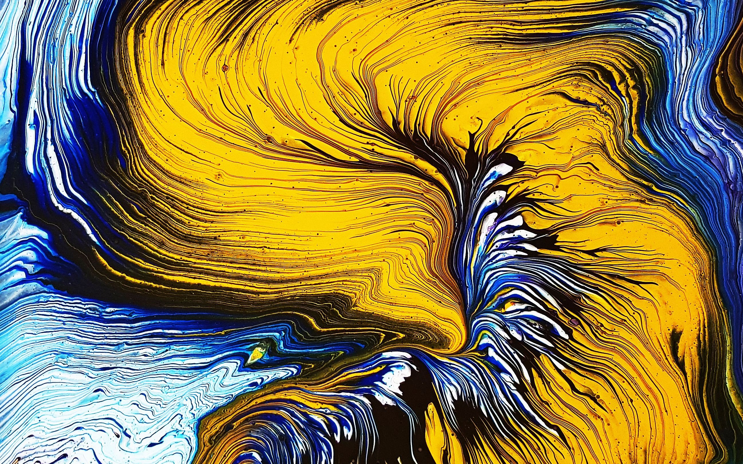 丙烯画版本神奈川冲浪里有手就会你还不来试试丙烯流体画