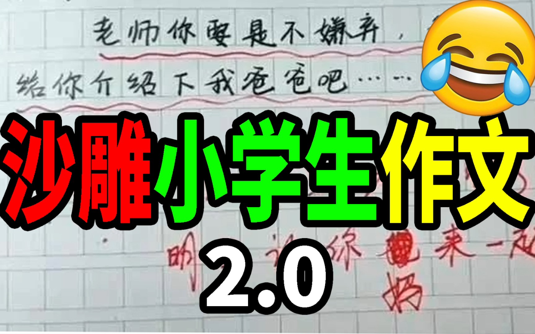 小学生奇葩作文大赏!熊孩子把爸爸介绍给老师!|第二期哔哩哔哩bilibili