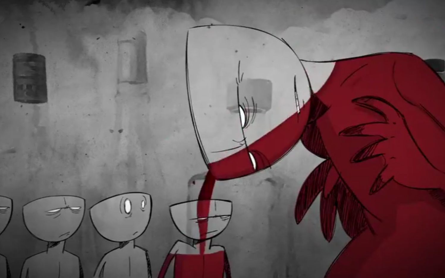 高分隐喻动画短片《585号》,大酒杯小弟多,倒一杯酒多个小弟