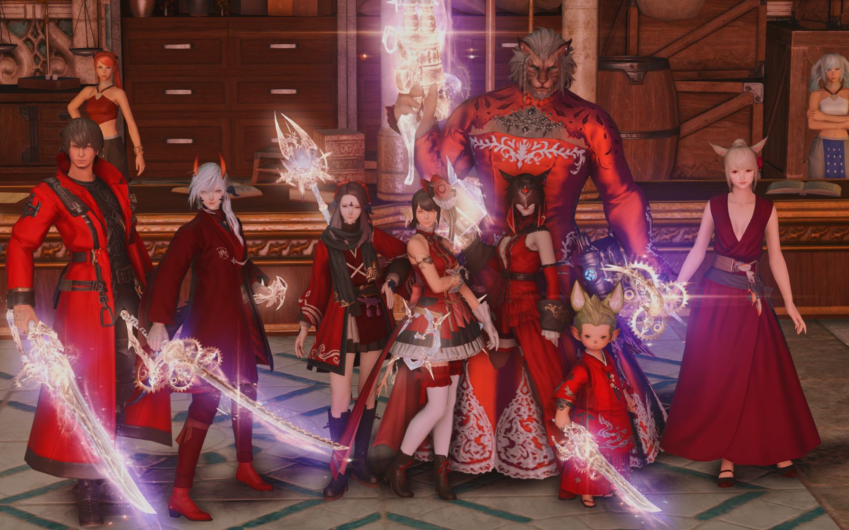 ff14绝亚绝美亚亚伴娘伴郎团过本纪念d2黑魔第一视角