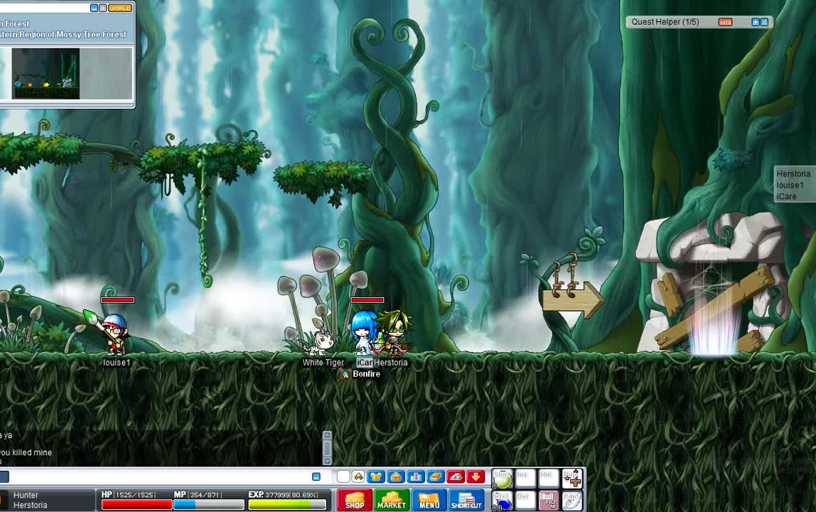 【冒险岛/怀旧】在艾琳森林等待队友的无聊时光.