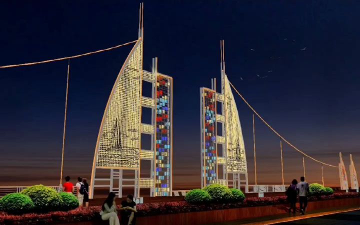 大型户外广告牌设计 景观标志广告牌 地标建筑设计 地标造型设计 户外