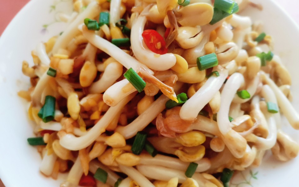 无锡大姐教你做凉拌花生芽,酸脆爽口又健康,做法步骤都有详细讲解