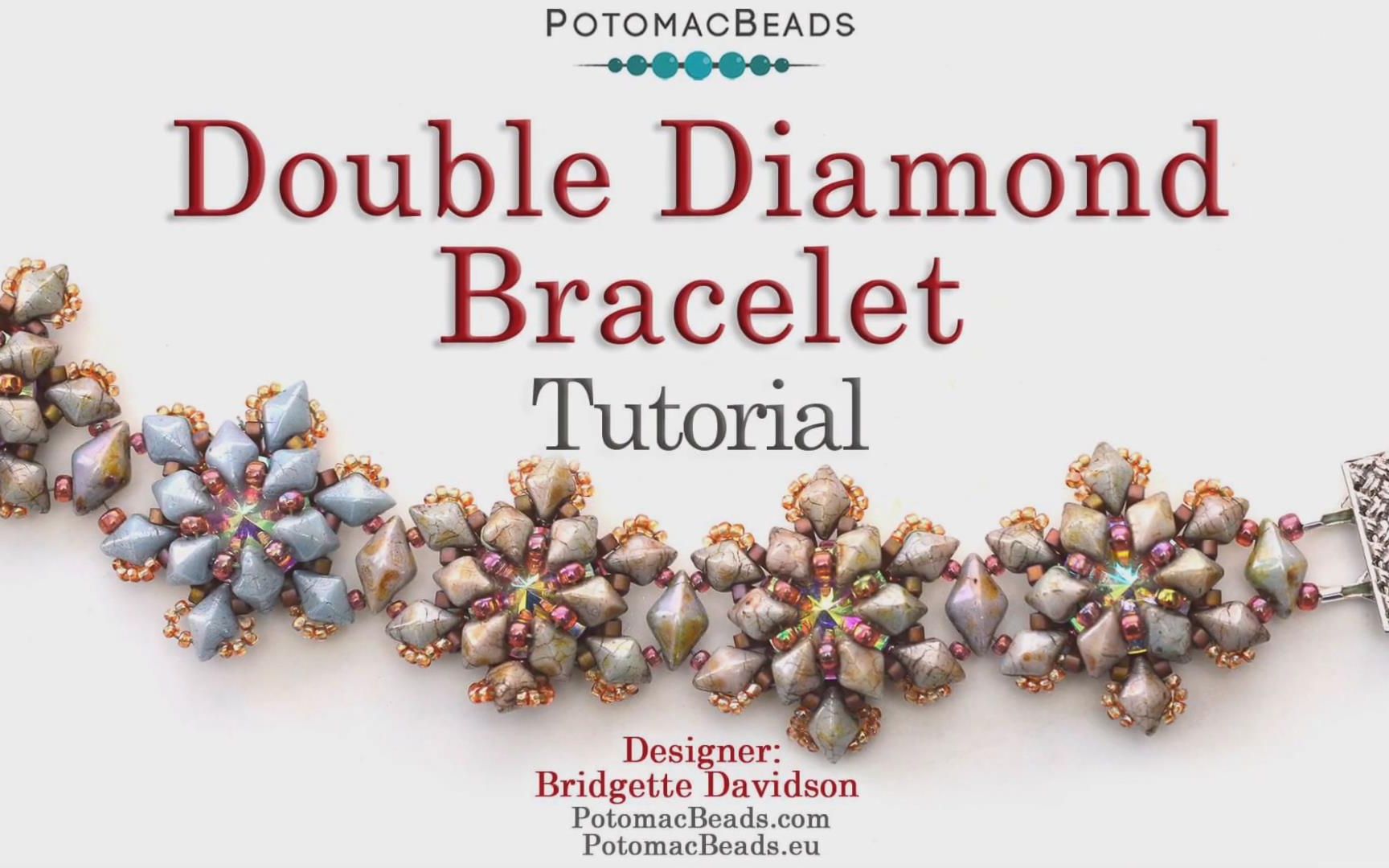 Double Diamond Bracelet  DIY Jewelry Making Tutorial by PotomacBeads哔哩哔哩bilibili