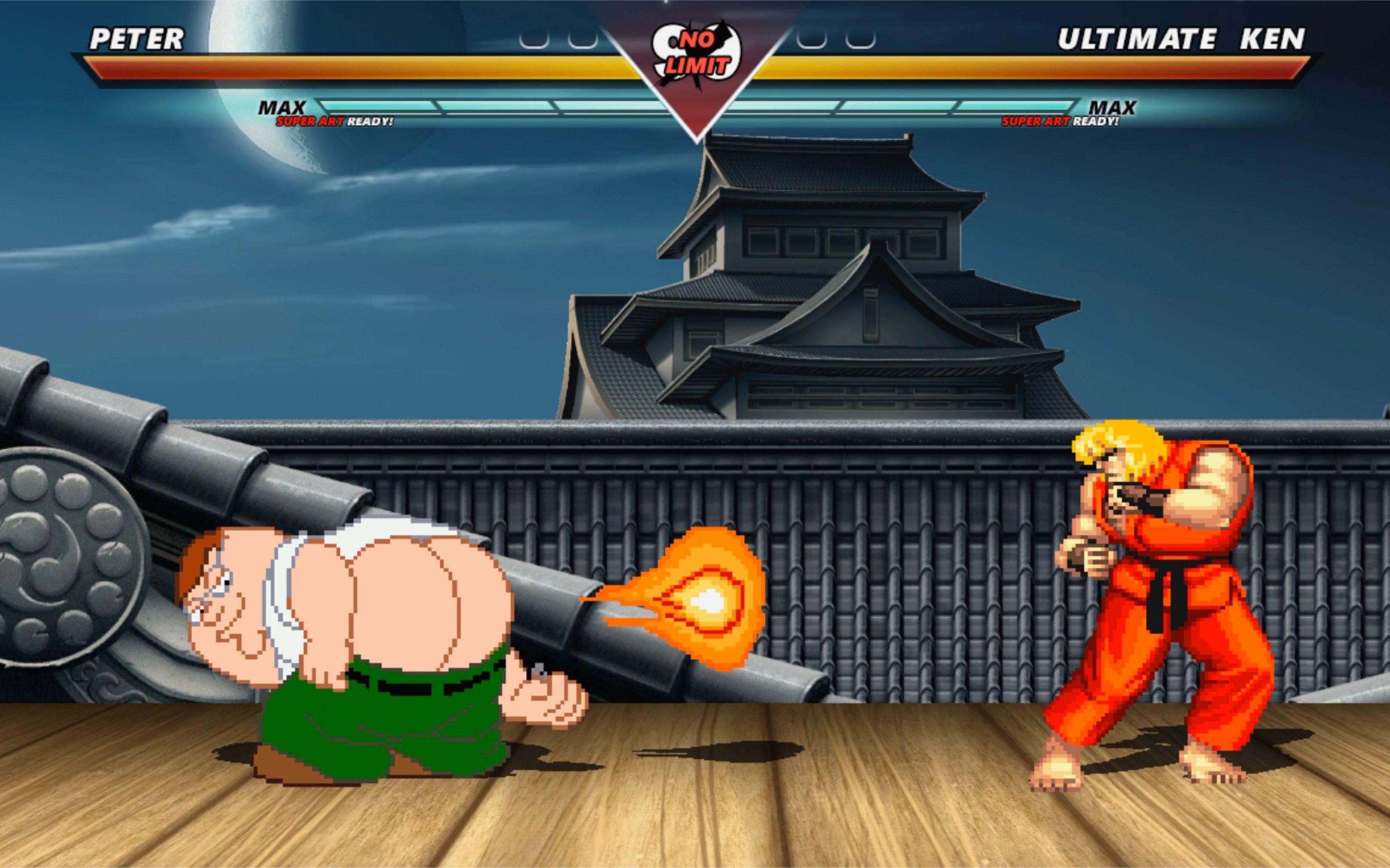 街霸mugen:放屁虫peter vs 肯.aud