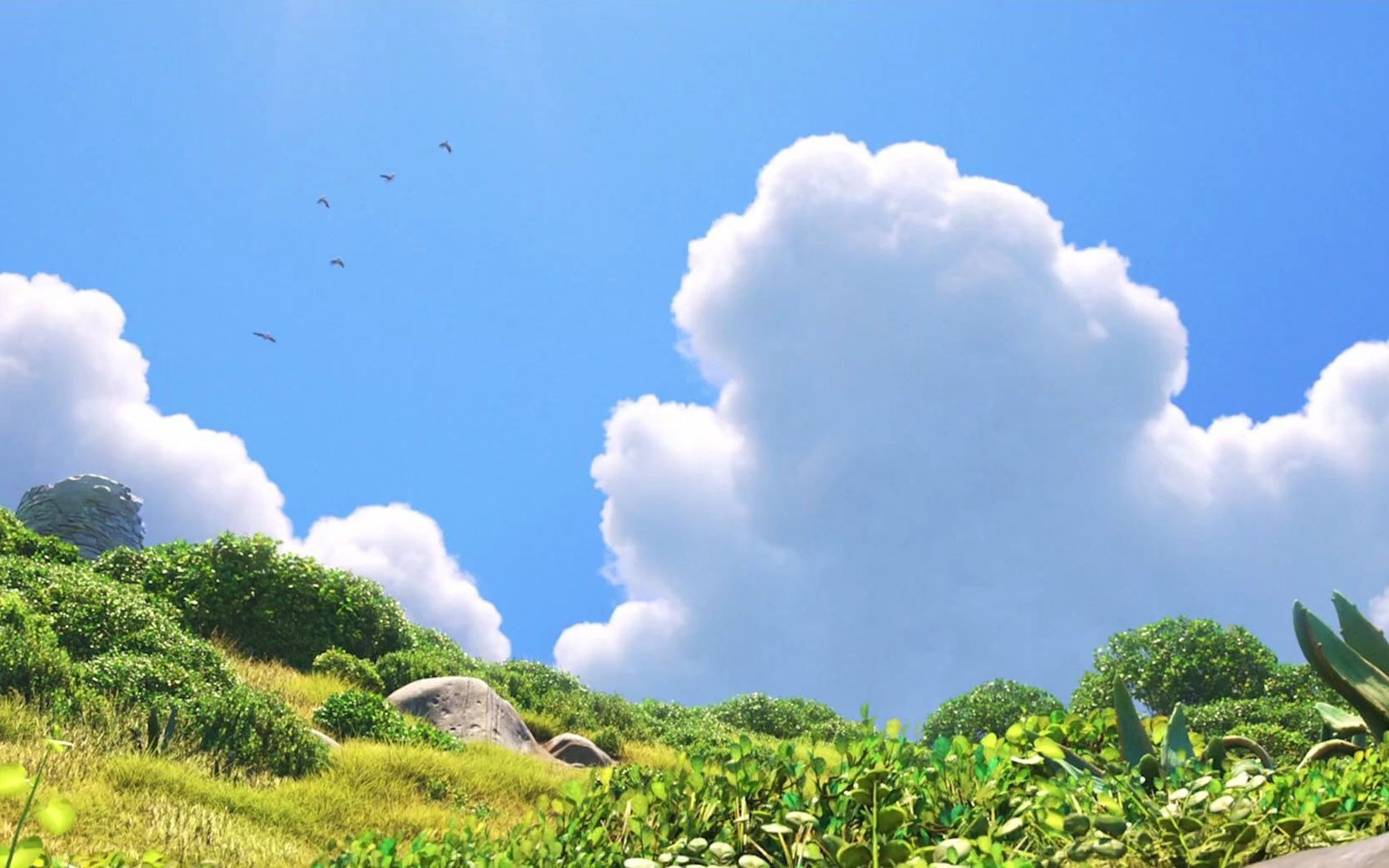 动画片里的风景都那么逼真,好像真的一样置身其中,让人在大自然里放松