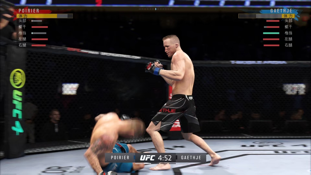 ps5 ufc4 综合格斗 达斯汀·普瓦里尔vs贾斯汀·加瑟基
