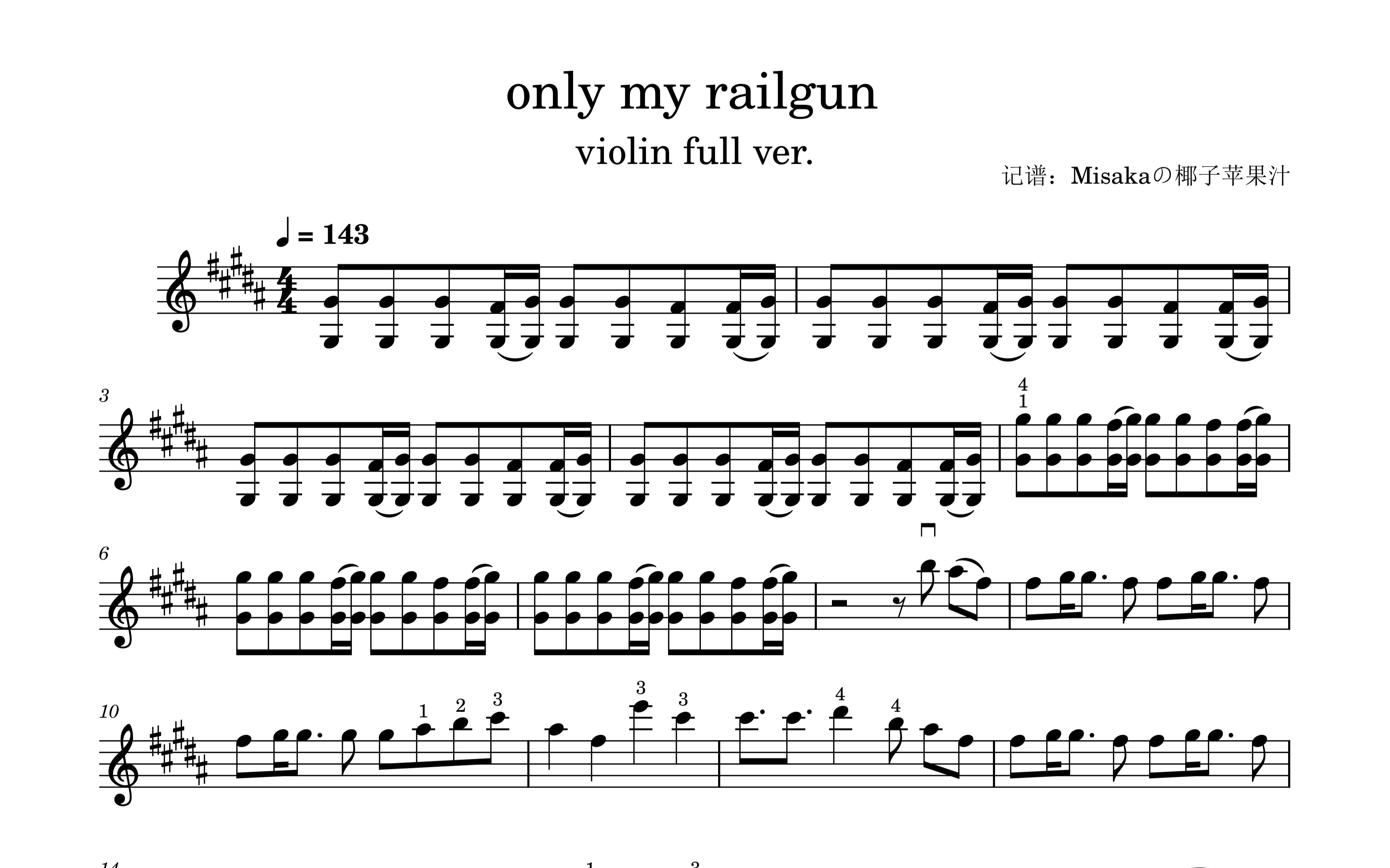 only my railgun钢琴谱图片