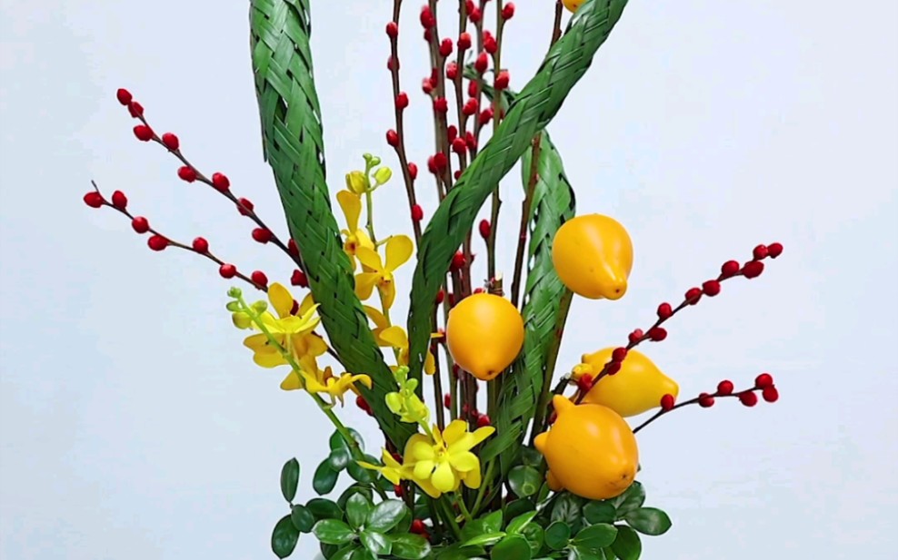 散尾葵编织插花教程要善良要勇敢要像星星一样努力发光