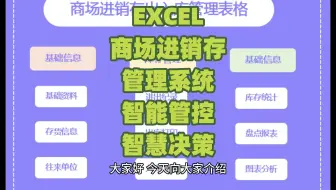 EXCEL商场进销存管理系统：智能管控，智慧决策