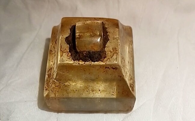 稀有!汉代无字黄水晶印胚