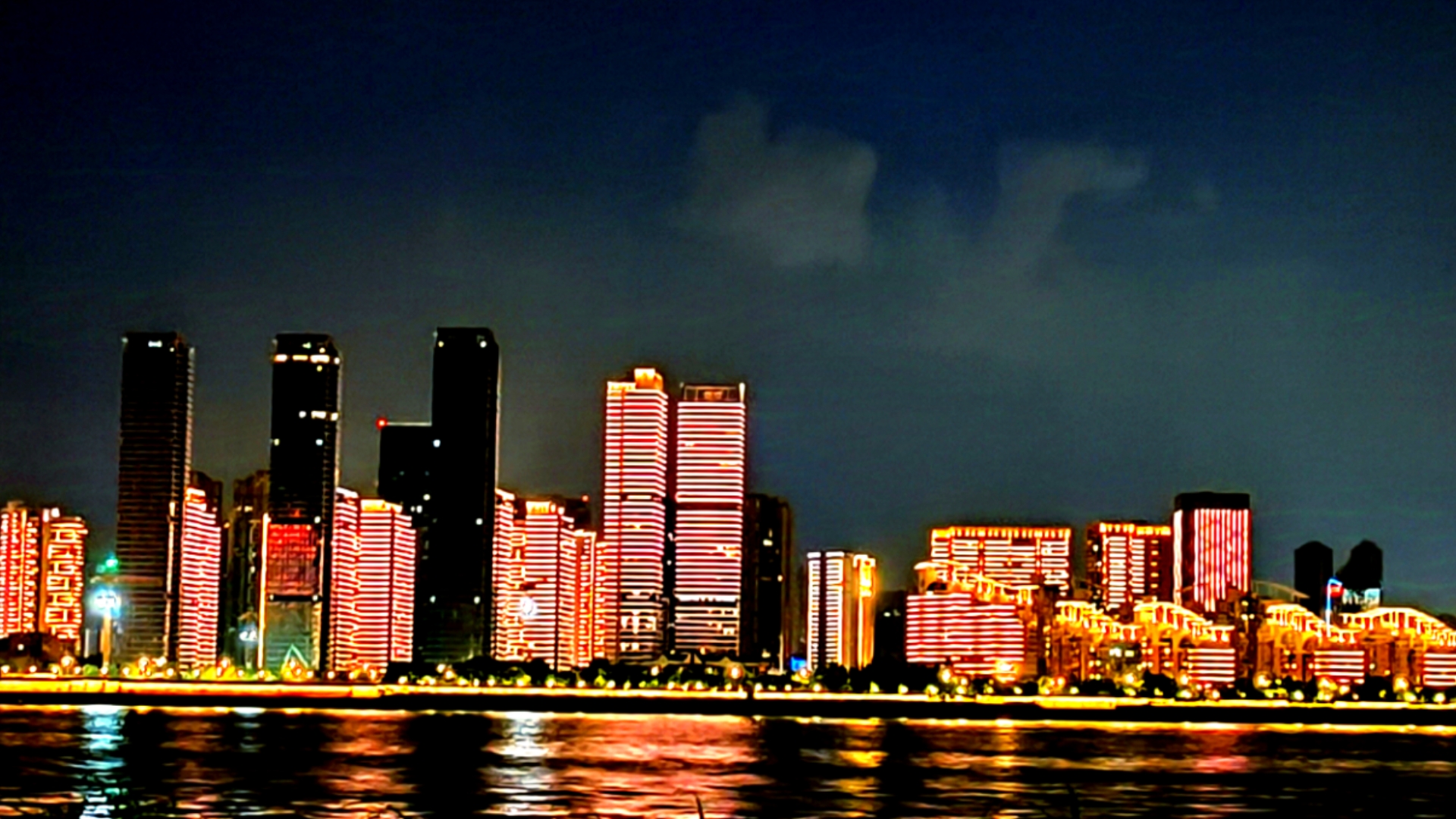 武汉江滩夜景