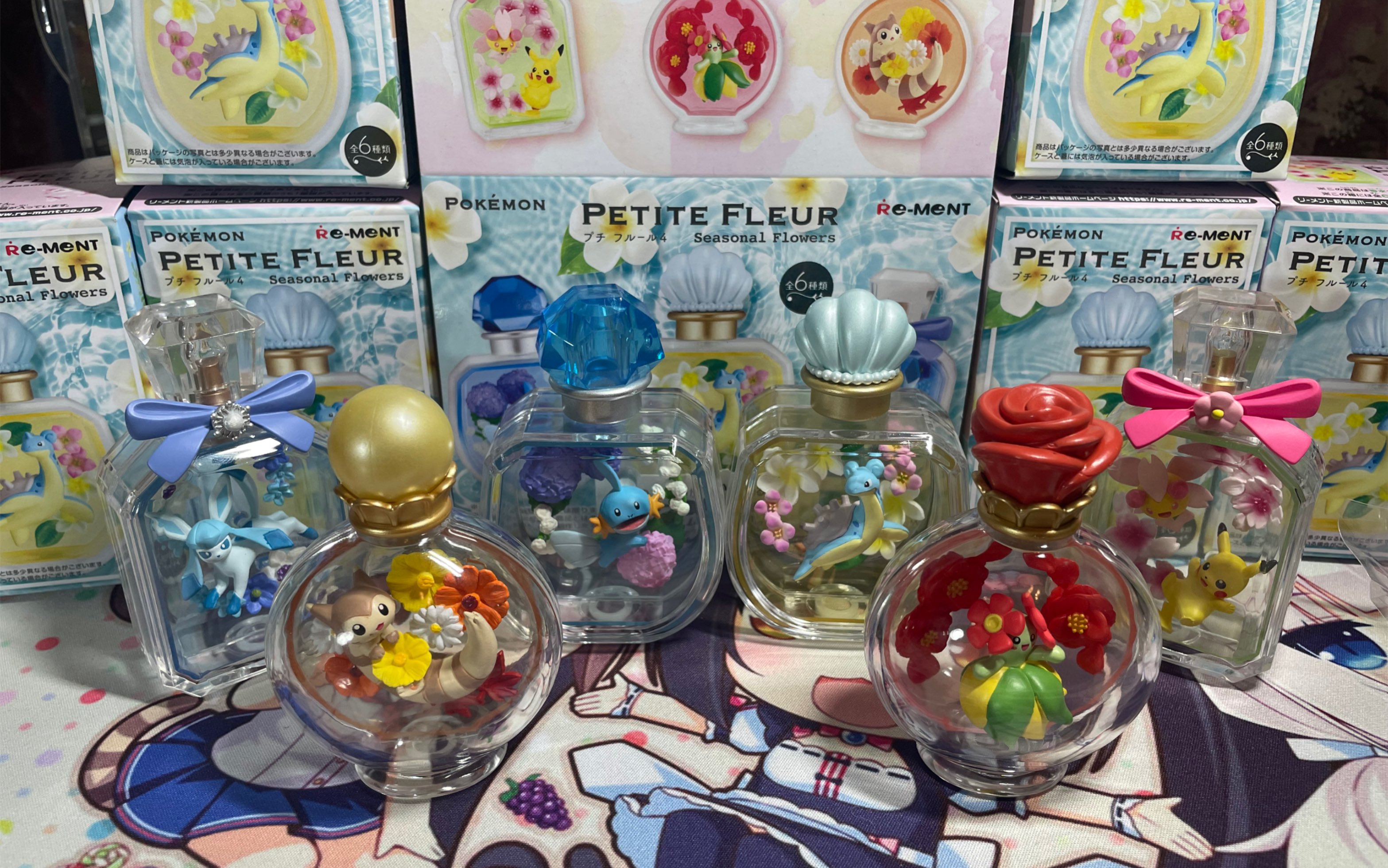 re-ment宝可梦香水瓶系列第四弹,瓶中的鲜花只为你存在,在花朵丛中