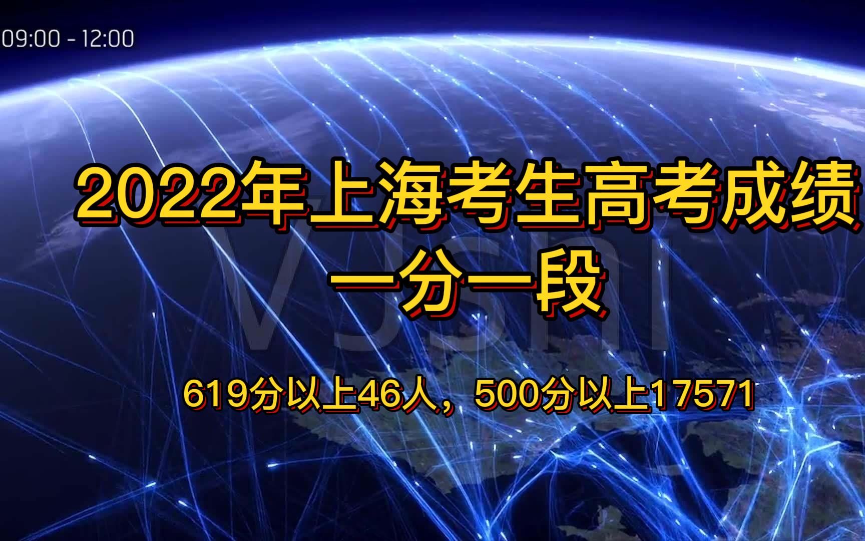 2022上海考生高考成绩一分一段,619分以上46人,500分以上15751哔哩哔哩bilibili