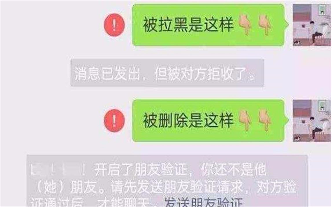 微信删除和拉黑有啥区别?好多人没搞明白,早些告知家人,涨知识哔哩哔哩bilibili