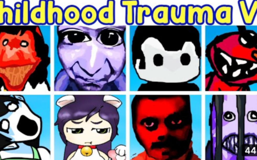 [图]Friday Night Funkin': VS Childhood Trauma V2 [微笑狗，奥奥尼，汤，漩涡头] Horror FNF Mod