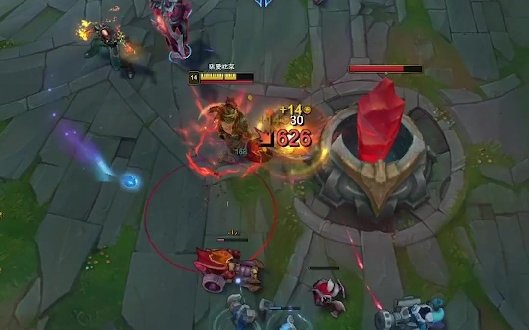 渴血战斧cd蛮王怒拿五杀!e技能2秒一个!