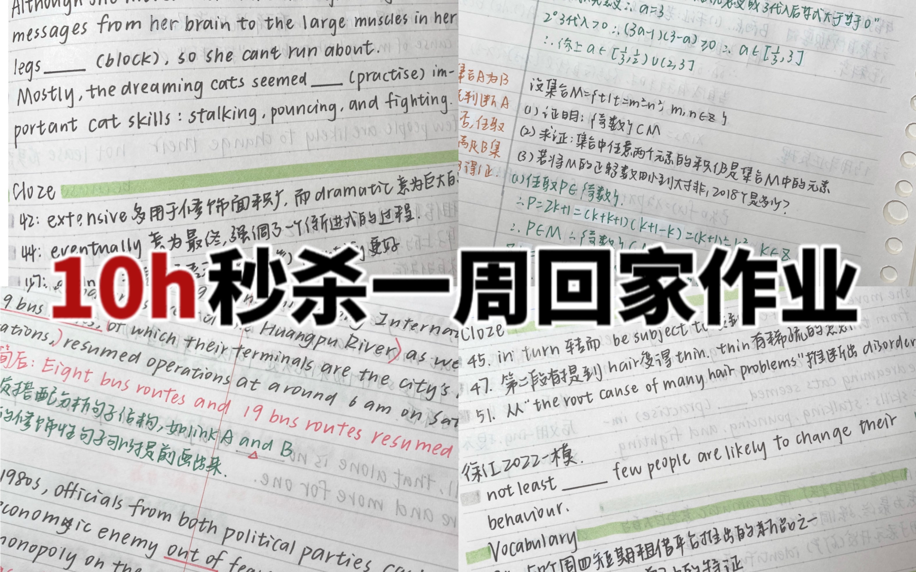 Xiii//10h秒杀一周回家作业|动力向|study with me|SA|燃向|上帝视角|高三生-言蹊不是7-言蹊不是7-哔哩哔哩视频
