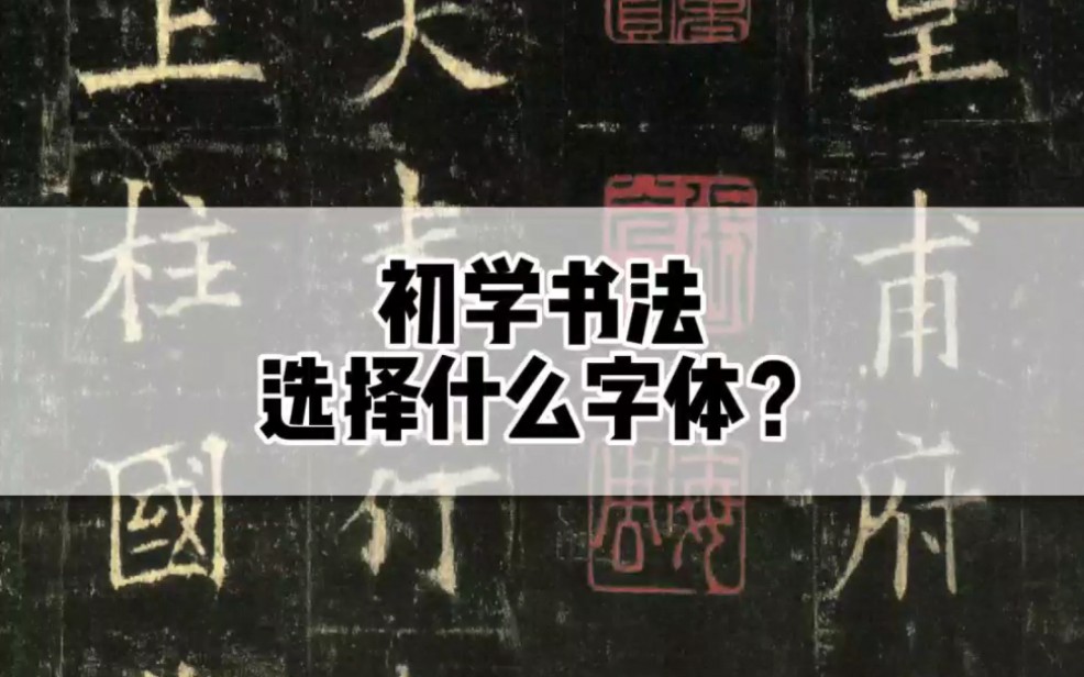 初学书法选择什么字体?哔哩哔哩bilibili