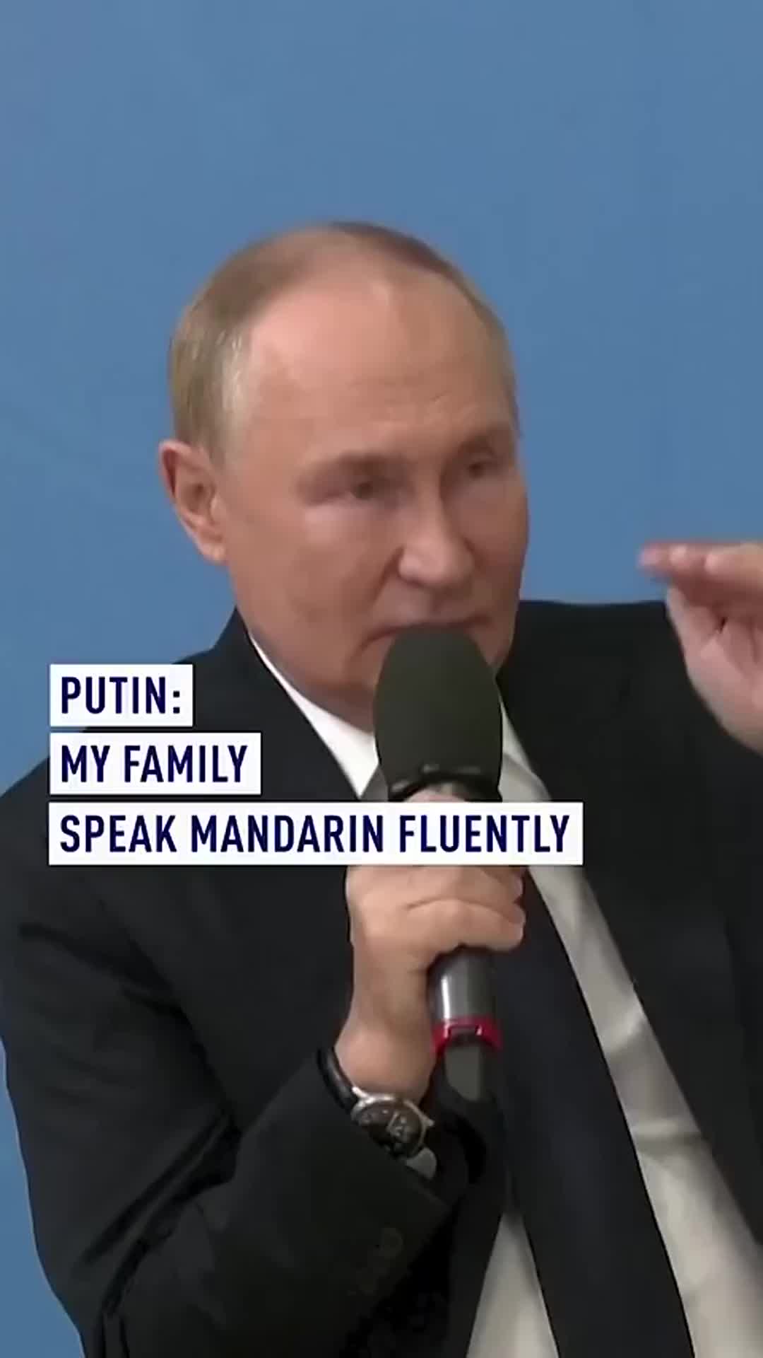 【中配】俄罗斯总统普京在CGTN欧洲采访中讨论双语家庭语言技能【Putin: My family speak Mandarin fluently】哔哩哔哩bilibili