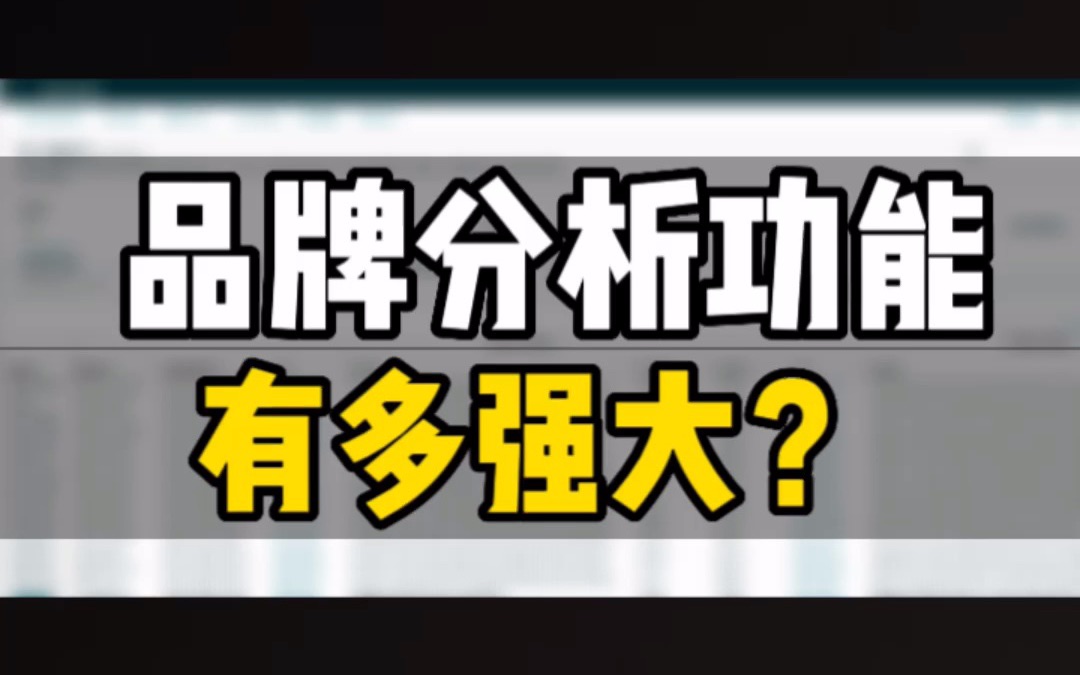 敏哥:亚马逊品牌分析功能详解,多数卖家都不重视,这些数据太值钱了哔哩哔哩bilibili