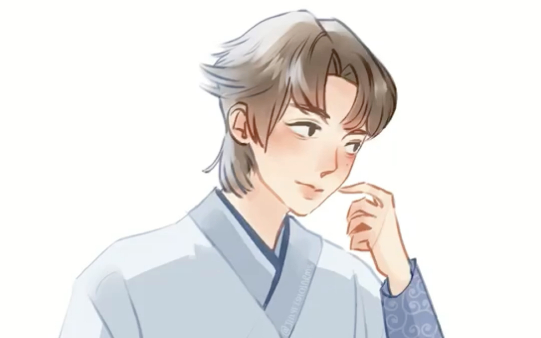 活动作品萝卜粥笔下的罗一舟古装美男小舟