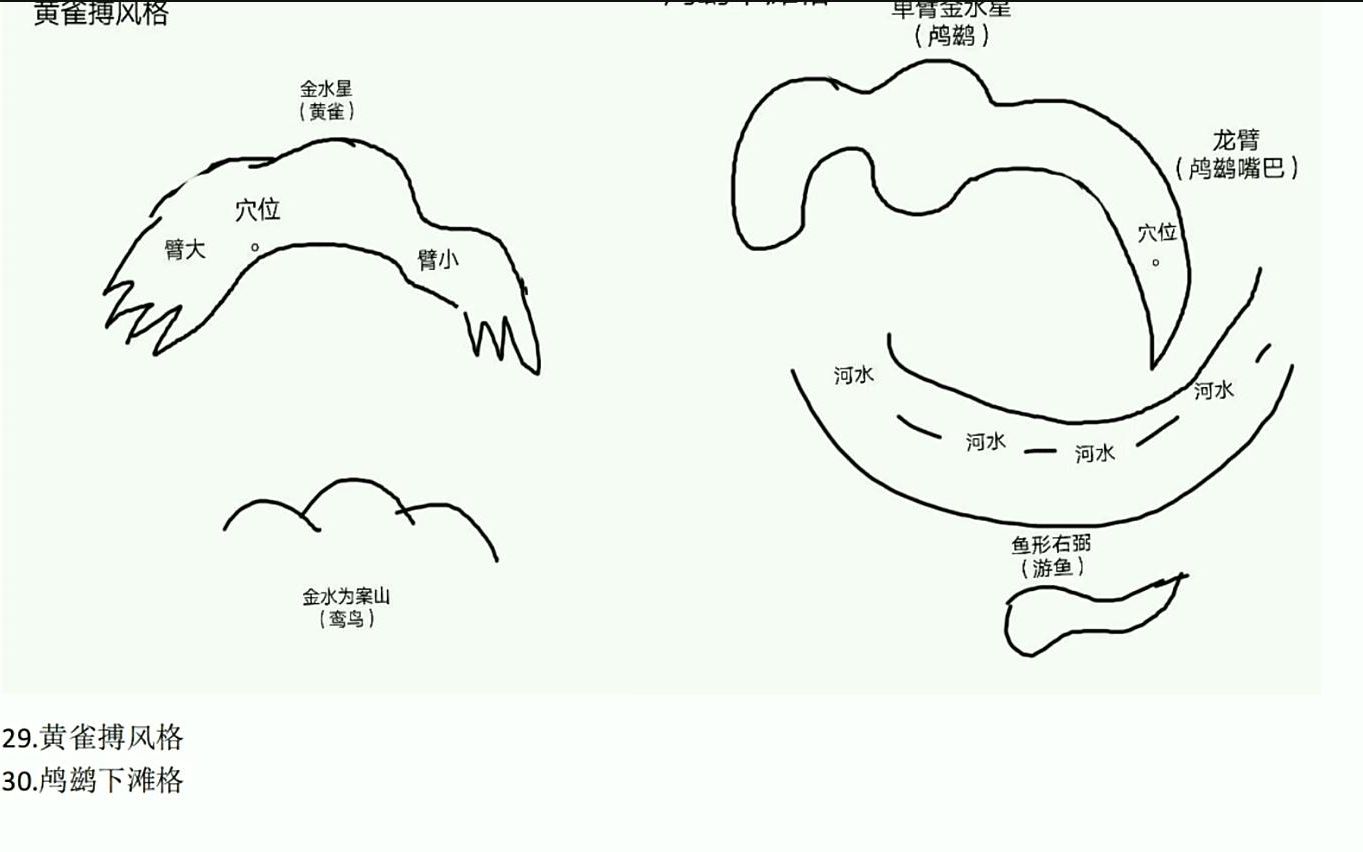 [图]杨公风水喝形取象72图解（十六）：黄雀搏风、鸬鹚下摊 林来锦